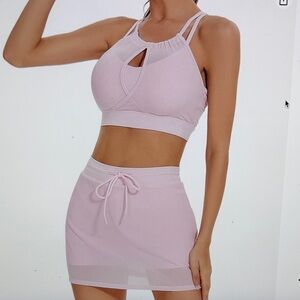 Pink Two-Piece Athletic Set